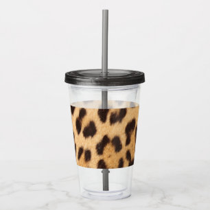 Copo De Acrílico impressão-leopardo selvagem cinzenta