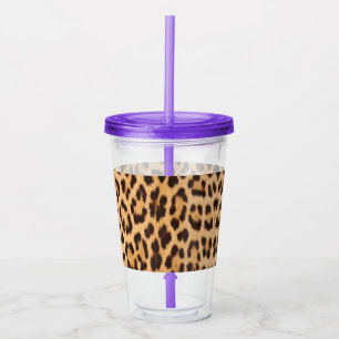 Copo De Acrílico impressão-leopardo selvagem cinzenta