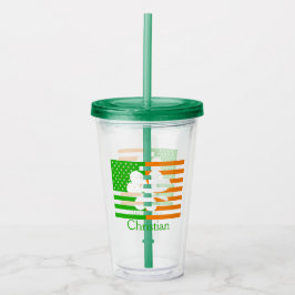 Copo De Acrílico Irlandês Americano Personalizado