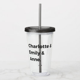 Copo De Acrílico Irmãs Brontë I - Charlotte & Emily & Anne