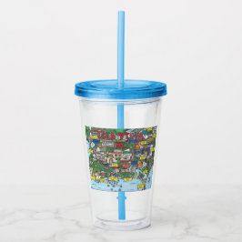 Copo De Acrílico Isla Vista Map Acrylic Tumbler