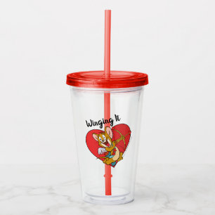Copo De Acrílico Jerry Mouse vestido de Namorados Cupido