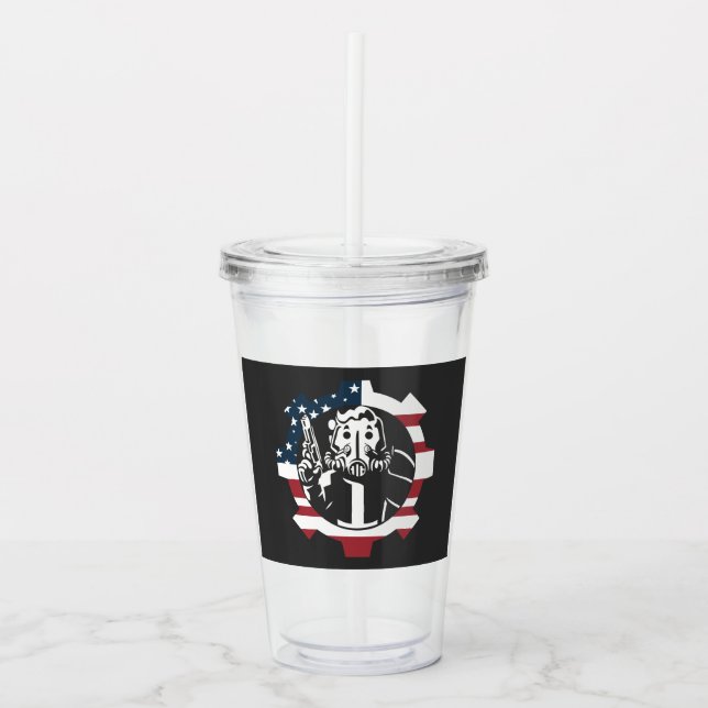 Copo De Acrílico Jogador de Fallout (Frente)