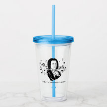 Johann Sebastian Bach Portrait / Bust com Notas