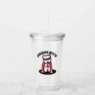 Copo De Acrílico KiniArt Canadense Westie Tumbler de Acrílico