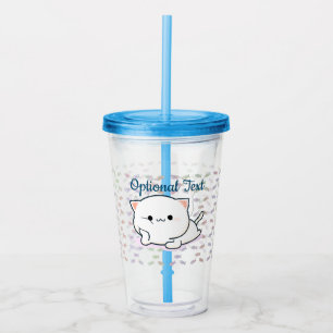 Copo De Acrílico Kitten Cheeky Estilo Kawaii