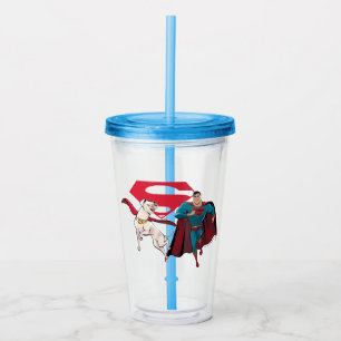 Copo De Acrílico Krypto e Superman
