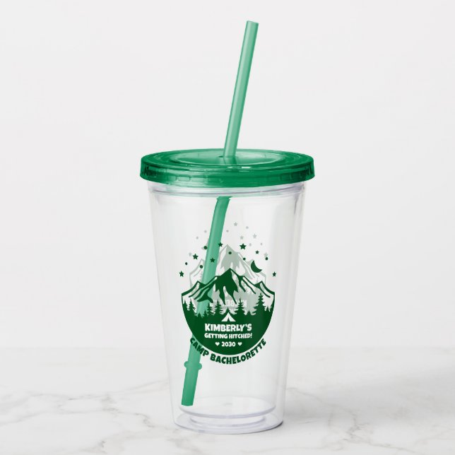 Copo De Acrílico Lembrança de festa de despedida de solteira com te (Verso)