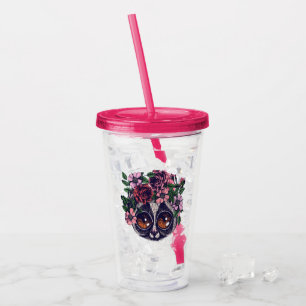 Copo De Acrílico Lemur floral doce