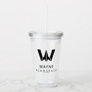 Copo De Acrílico Liga da Justiça Logotipo aeroespacial Wayne