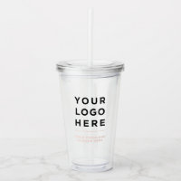 Limpo de Tumbler Personalizado com Palha
