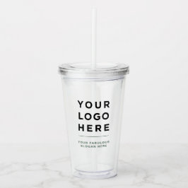 Copo De Acrílico Limpo de Tumbler Personalizado com Palha