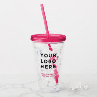 Limpo de Tumbler Personalizado com Palha