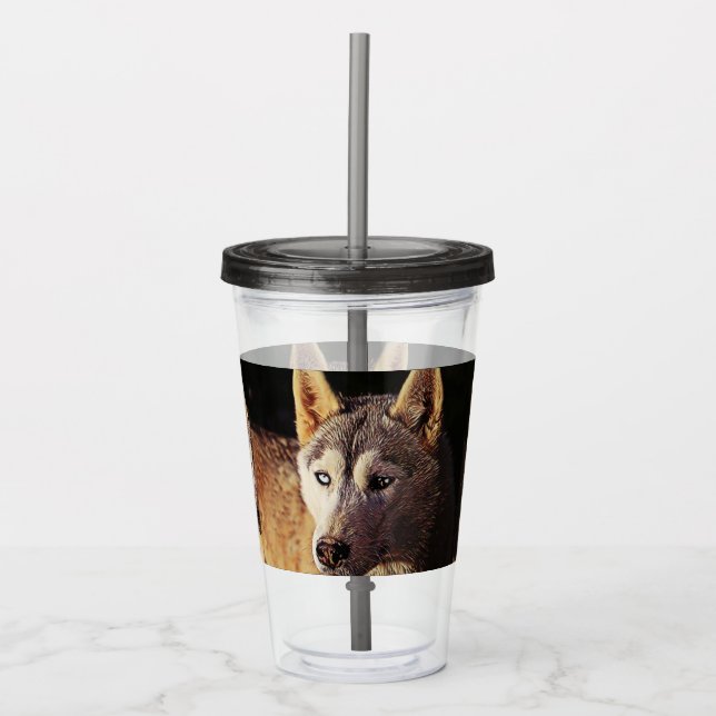 Copo De Acrílico lobo-animal-smartmix (Frente)