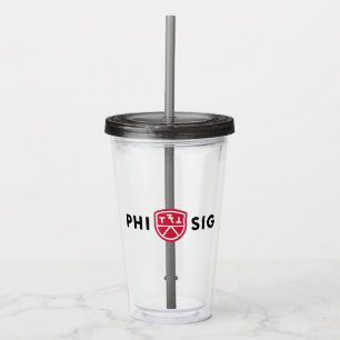 Copo De Acrílico Logotipo da Phi Sigma Kappa