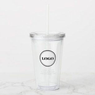 Copo De Acrílico Logotipo Personalizado com Cana sem Mínimo