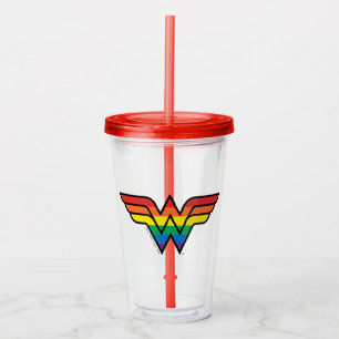 Copo De Acrílico Logotipo Wonder Rainbow