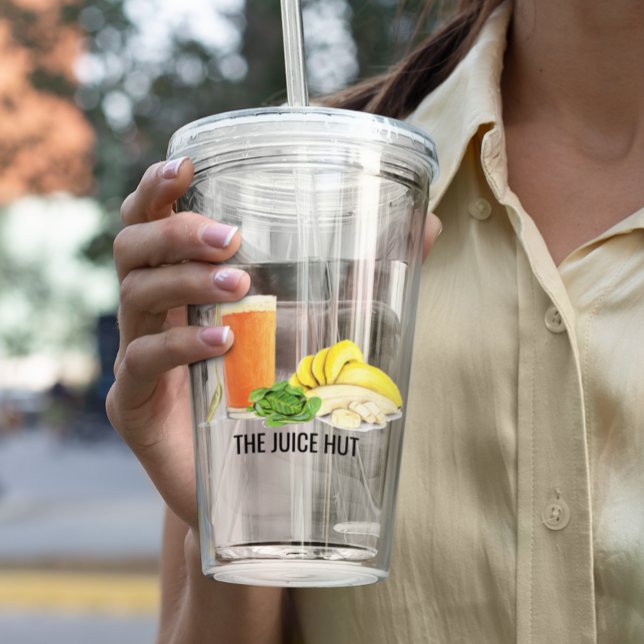 Copo De Acrílico Loja de Negócios de Suco de Smoothie (Criador carregado)