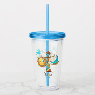 Copo De Acrílico Lua e Sol em Feira