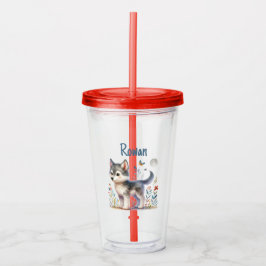 Copo De Acrílico Lunar Cub - Baby Wolf Tumbler
