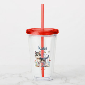 Copo De Acrílico Lunar Cub - Baby Wolf Tumbler