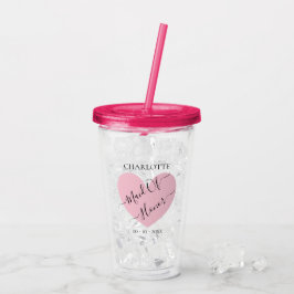 Copo De Acrílico madrinha de casamento de Partido Bridal Rosa Perso