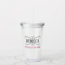 MAE DA NOIVA CONJUNTO DA NOIVA TUMBLER ACRÍLICO