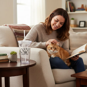 Copo De Acrílico Mãe de gato impressão da pata