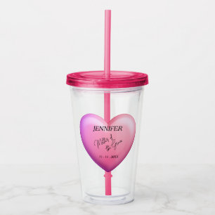 Copo De Acrílico Mãe do Partido Bridal Rosa do Groom Personalizada