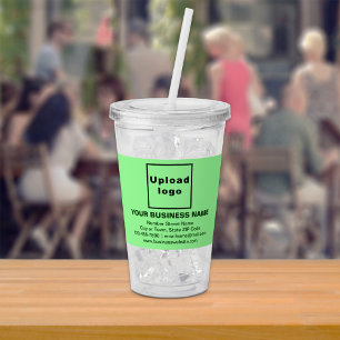 Copo De Acrílico Marca comercial verde-leve no Tumbler acrílico