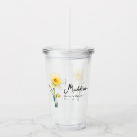 Março Mês de Nascimento Flor Daffodil Personalizad