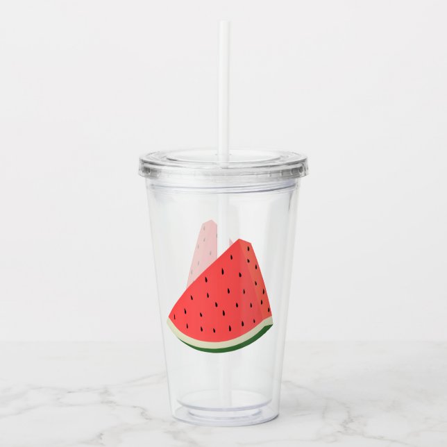 Copo De Acrílico Melancias acrílicas Tumbler frescas (Frente)