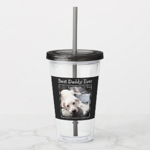 Copo De Acrílico Melhor Pai De Cinza De Fotografia De Cachorro Cach