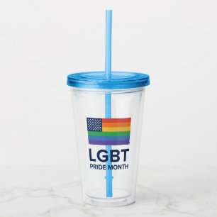 Copo De Acrílico Mês do Orgulho LGBT Estados Unidos