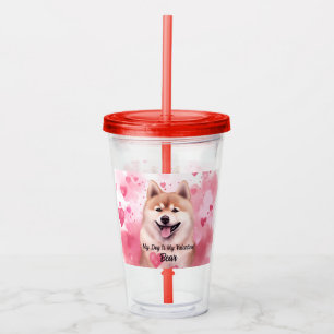 Copo De Acrílico Meu Cachorro Akita É Meu Nome Personalizado Do Nam