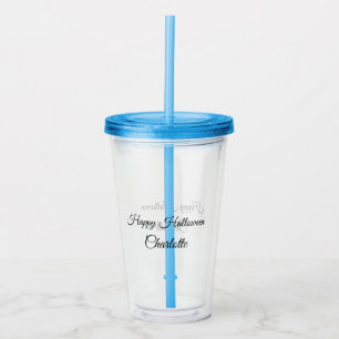 Copo De Acrílico MINIMAL SIMPLES.CUTIE ADICIONE NOME BABY Happy Hal