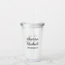 Copo De Acrílico Modern Bridesmaid Bridal Party Gifts