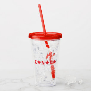 Copo De Acrílico Moderno canadense - País canadense Flag Souvenir
