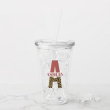 Monograma Personalizado Uma Impressão Colar Rosa