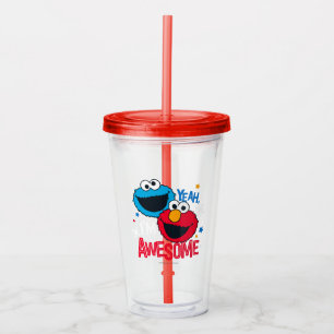 Copo De Acrílico Monstro de Biscoitos e Elmo   Sim, sou incrível