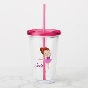 Copo De Acrílico Mug de Balé Personalizável com Nome - Ballerina Cu