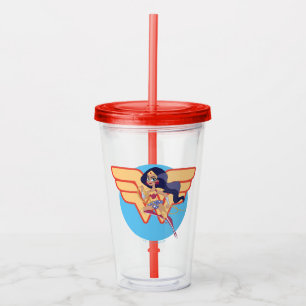 Copo De Acrílico Mulher Maravilha do DC Super Hero Girls