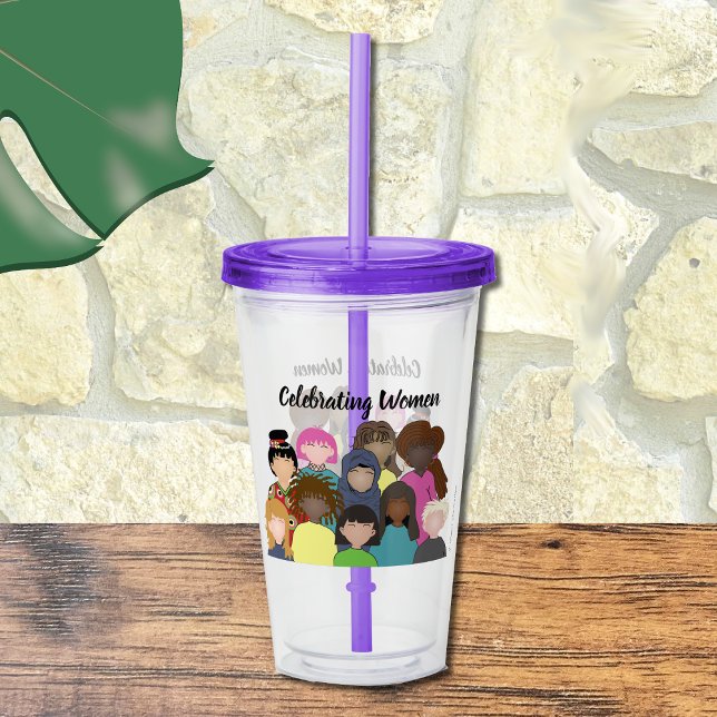 Copo De Acrílico Mulheres História Mês Evento Acrílico Tumbler (Feminist tumbler)