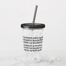 Copo De Acrílico Musical Score Acrylic Tumblers