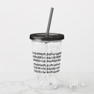 Copo De Acrílico Musical Score Acrylic Tumblers