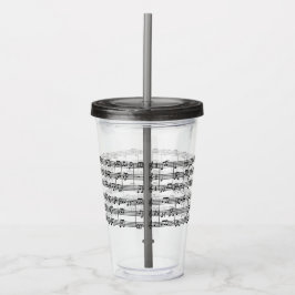Copo De Acrílico Musical Score Acrylic Tumblers