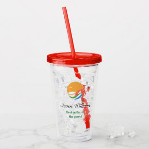 Copo De Acrílico Nome Personalizado Melhor Tumbler Plástico Golfer