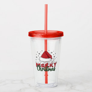 Copo De Acrílico Nome Personalizado Personalizado Feriado de Natal