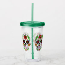 Nome personalizado Sugar Skull Tumblers