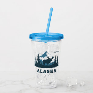 Copo De Acrílico Nome Personalizado & Texto ALASKA